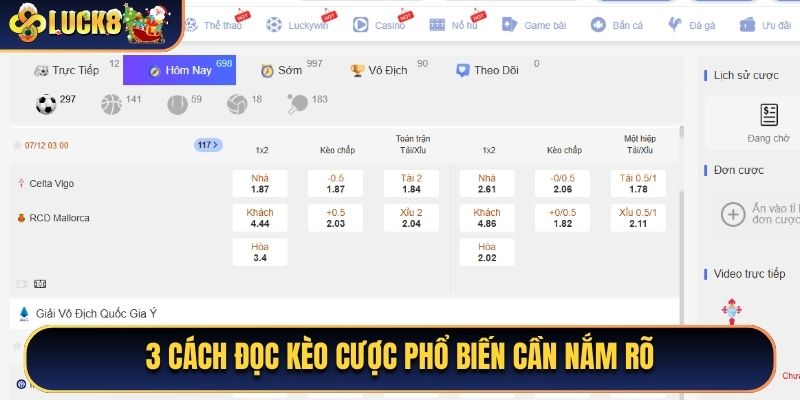 3 cách đọc kèo cược phổ biến cần nắm rõ
